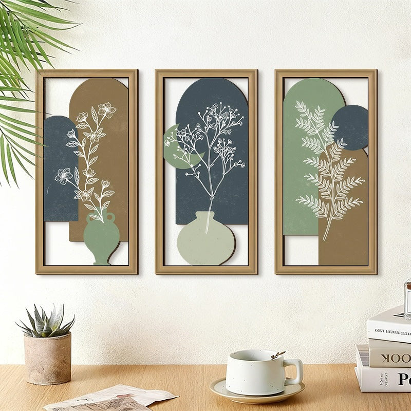 Rustic Wooden Wall Hanging Decor with Hollow Design for Bedroom and Living Room, Wall Art Decoration